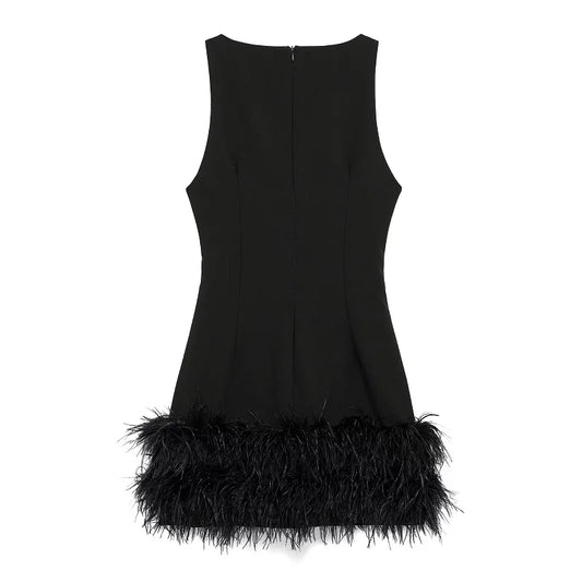 Tatiana Feathered Mini Dress