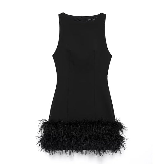 Tatiana Feathered Mini Dress